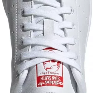 Adidas Stan Smith cuir blanc avec talon fleuri